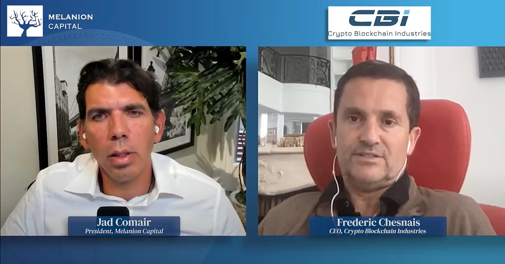 PDG de Crypto Blockchain Industries, Frédéric Chesnais